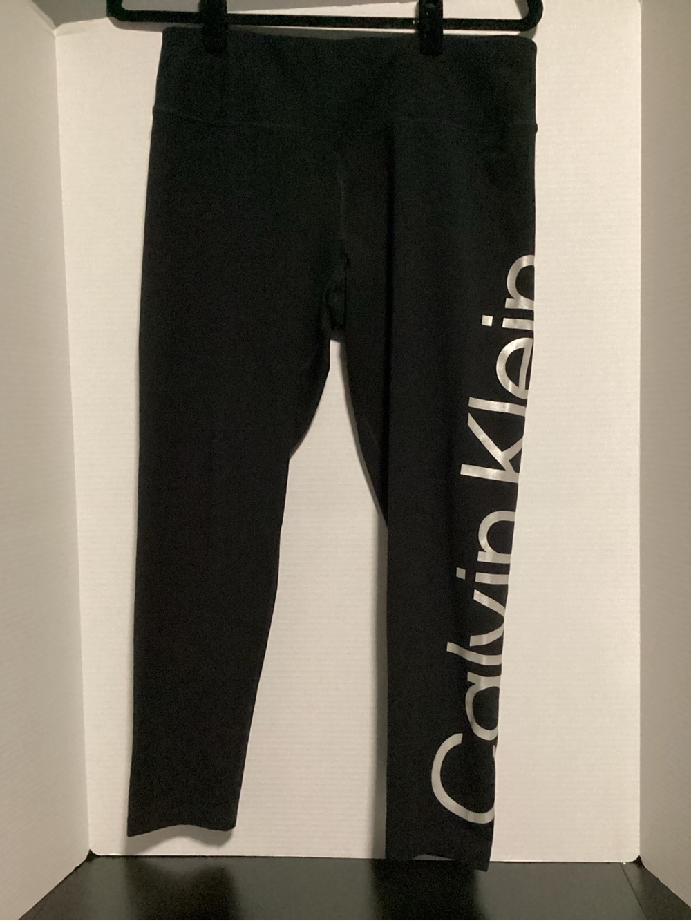 Calvin Klein Black capris with White Side Logo